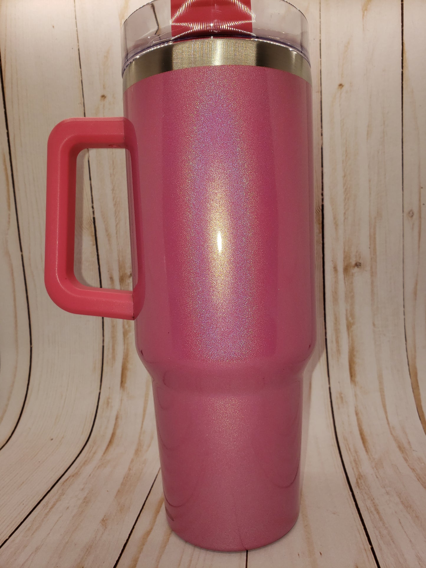 40oz holographic pink tumbler - Custom