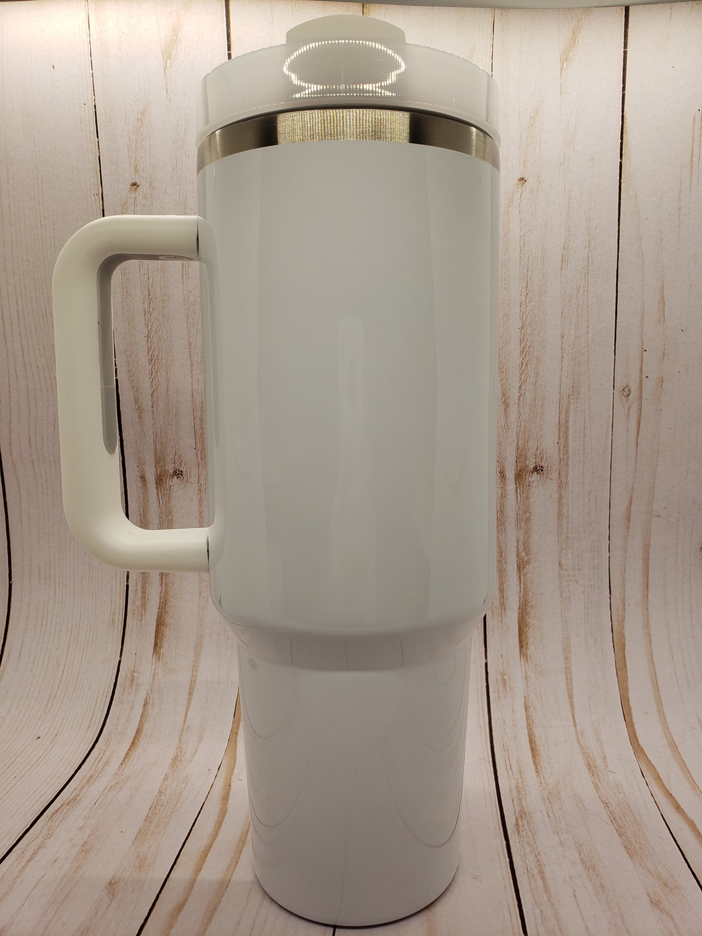 White 40oz tumbler - Custom
