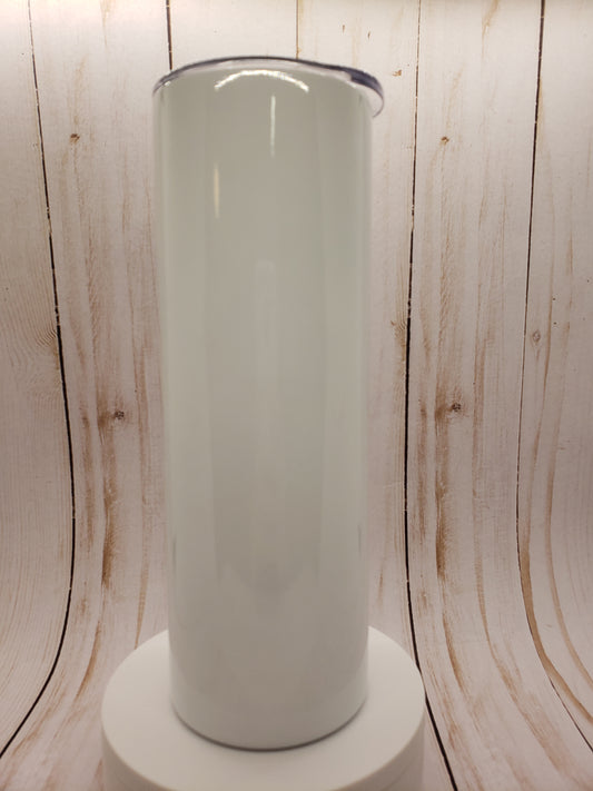 20oz Skinny Tumbler White - Custom